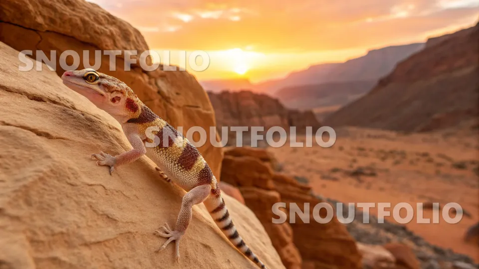 Serene Echo of the Banded Gecko