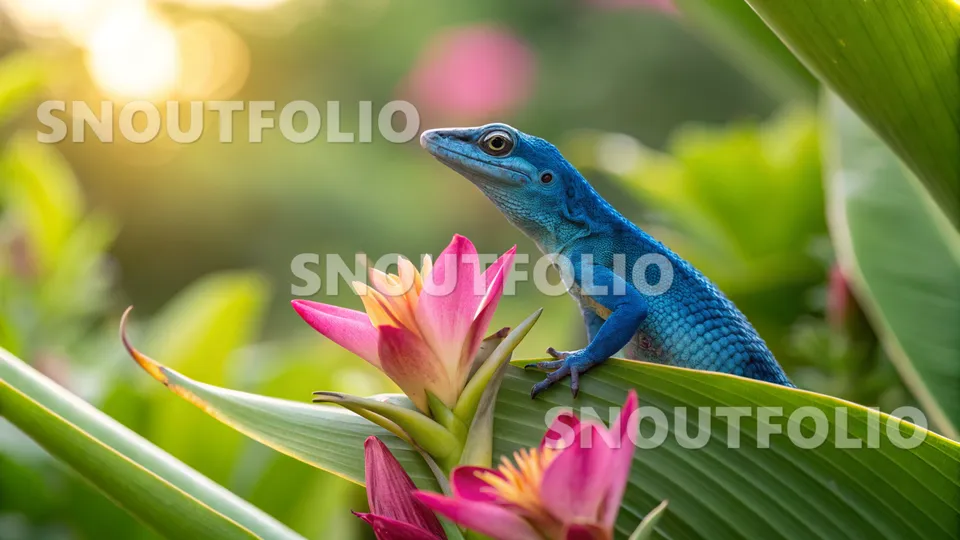 Silent Charm of the Electric Blue Gecko