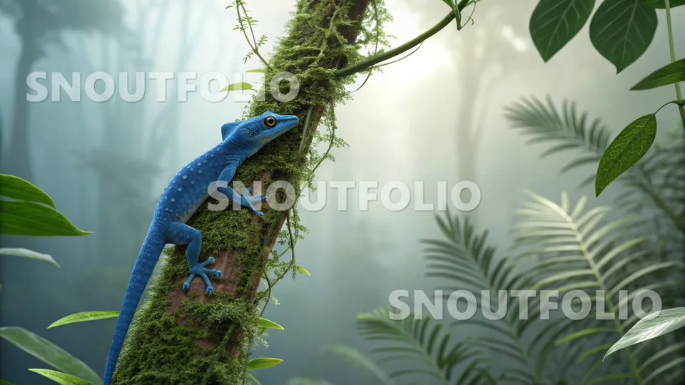 Serene Flare of the Electric Blue Gecko