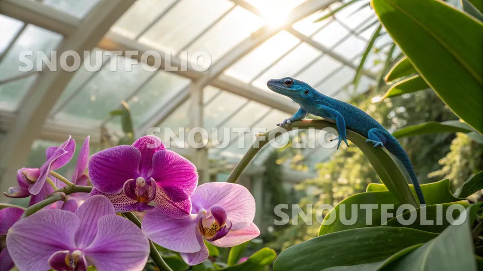 Bright Whimsy of the Electric Blue Gecko