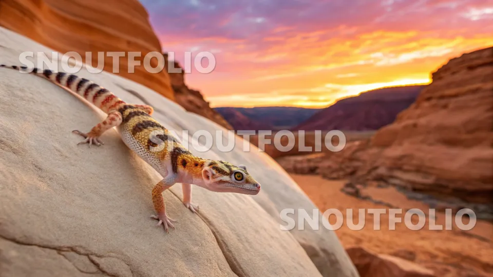 Golden Whimsy of the Banded Gecko
