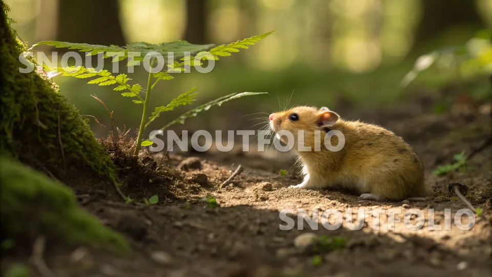 Playful Presence of the Saffron Dwarf Hamster