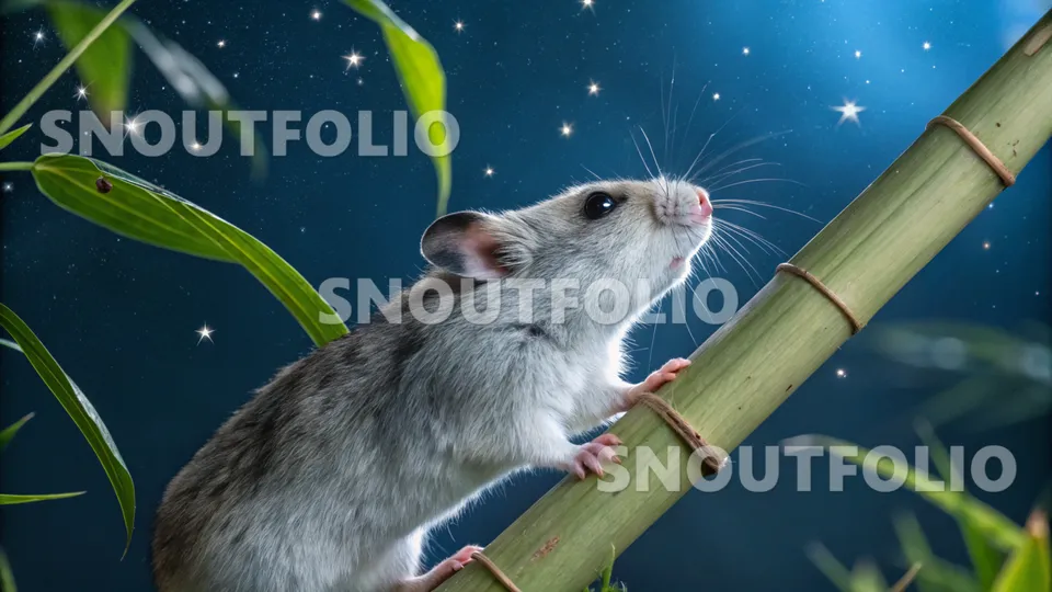 Serene Glimpse of the Moonlit Chinese Hamster