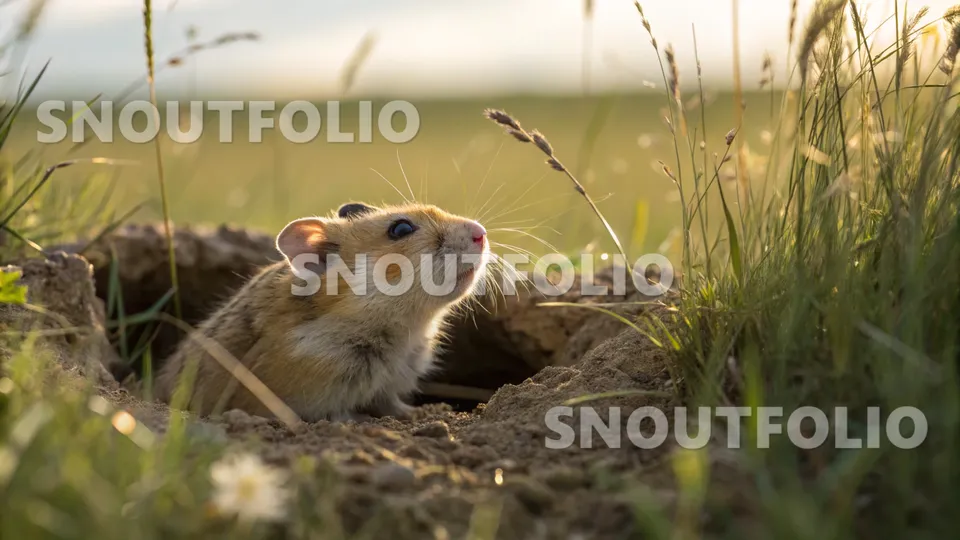 Curious Portrait of the Meadow Glow Hamster