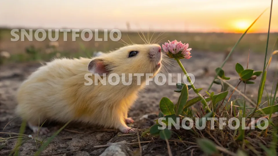 Curious Flare of the Saffron Winter White Hamster