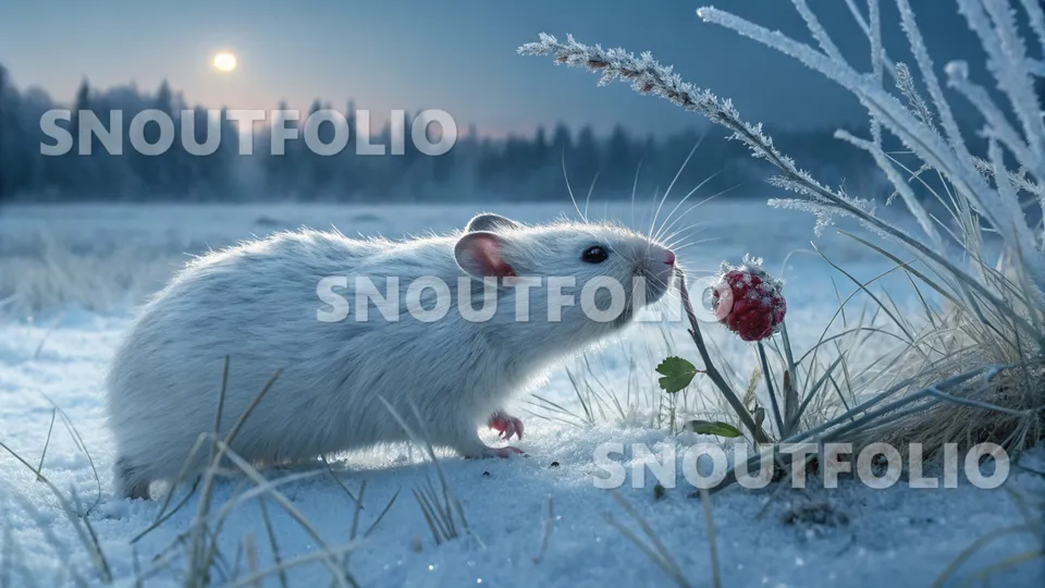 Serene Gaze of the Frostbloom Hamster