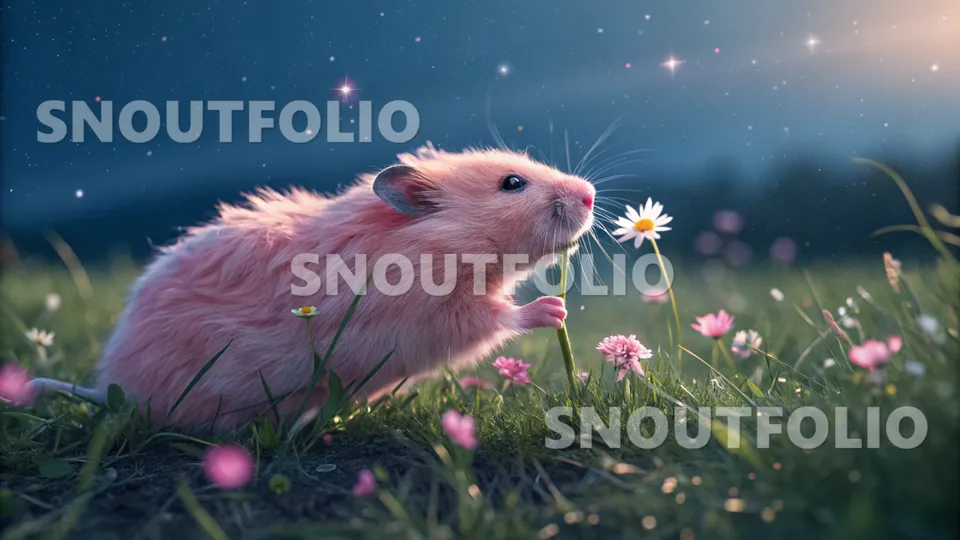 Graceful Stride of the Glowpetal Hamster