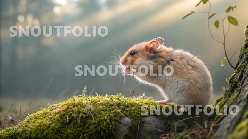 Serene Pose of the Coral Campbell’s Hamster