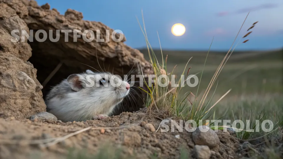 Witty Portrait of the Moonbeam Roborovski Hamster