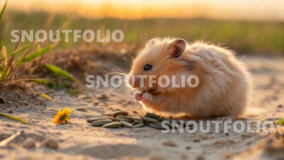 Bold Companion of the Coral Syrian Hamster