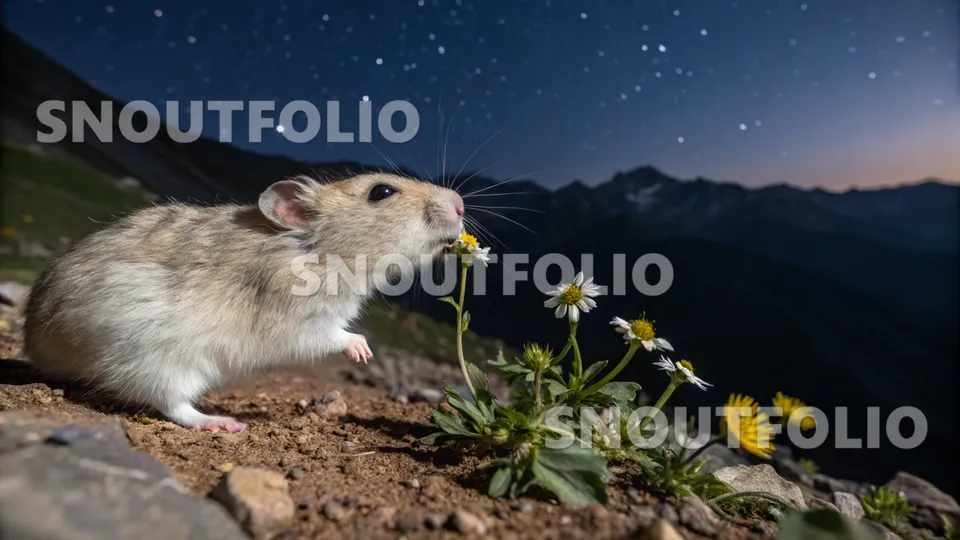 Serene Companion of the Moonbloom Hamster