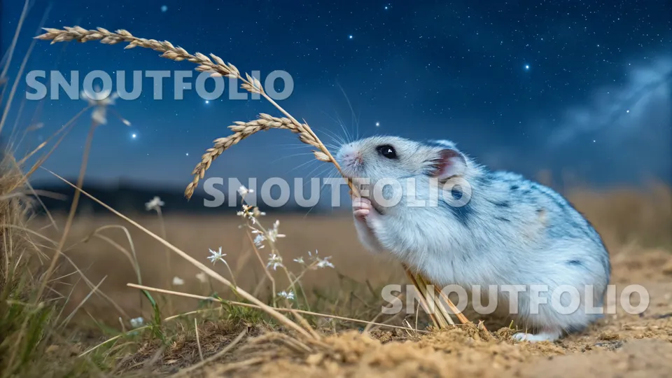 Playful Echo of the Starbloom Roborovski Hamster
