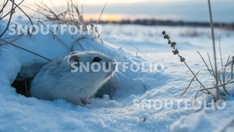 Majestic Sight of the Frostbloom Winter White Hamster