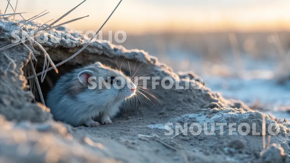 Lively Wanderer of the Frostbloom Roborovski Hamster