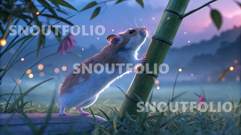 Bright Presence of the Glowbloom Chinese Hamster