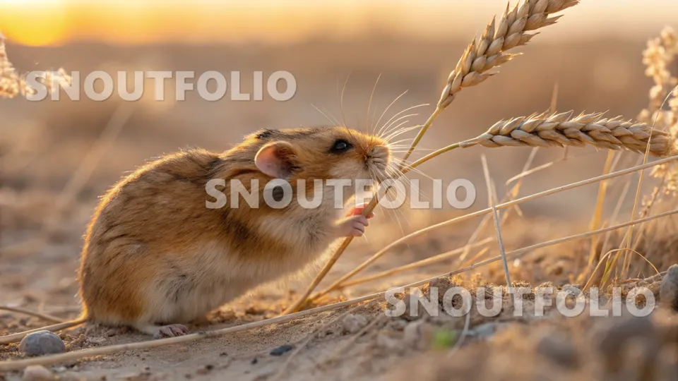 Wild Stride of the Golden Roborovski Hamster