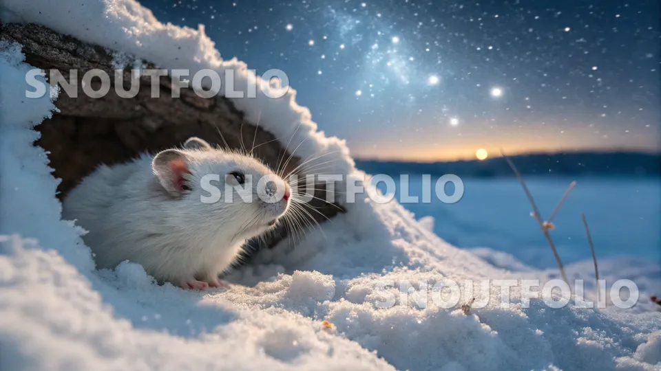 Playful Essence of the Moonbloom Winter White Hamster