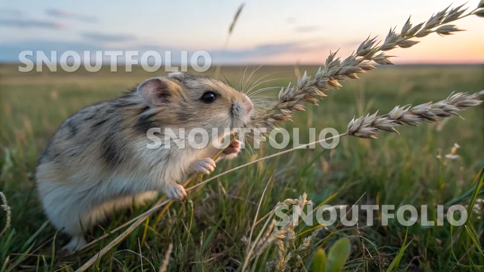 Noble Portrait of the Stardust Roborovski Hamster
