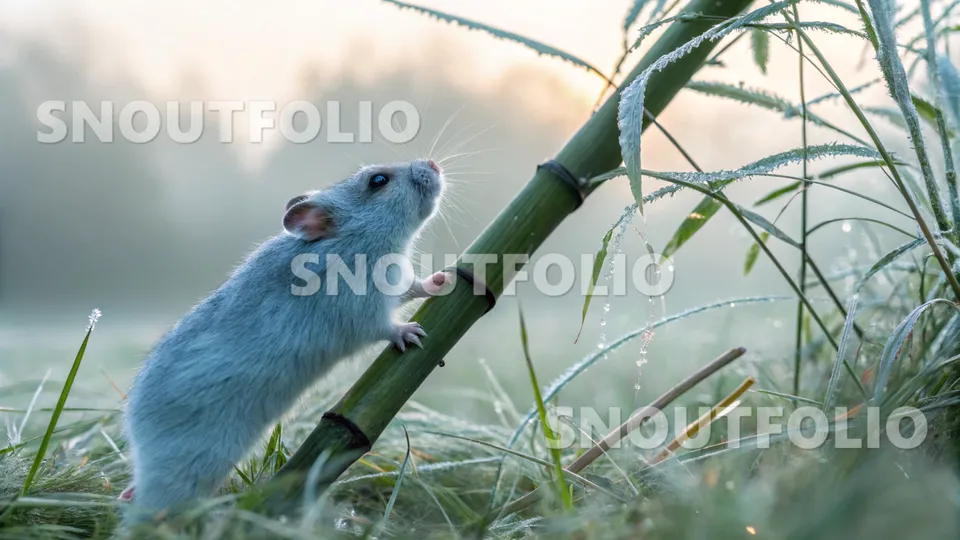 Cheerful Glimpse of the Frostpetal Chinese Hamster