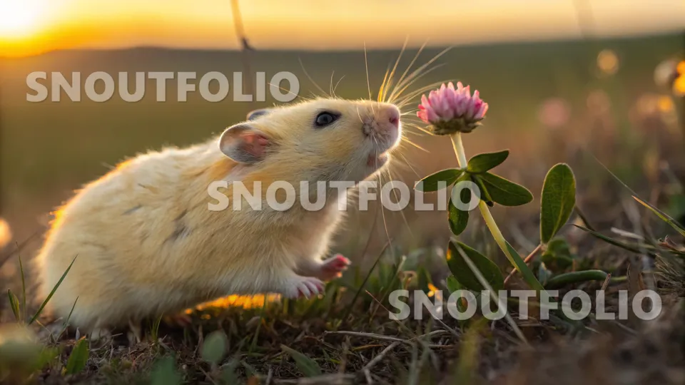 Cheerful Whisper of the Sunbloom Winter White Hamster