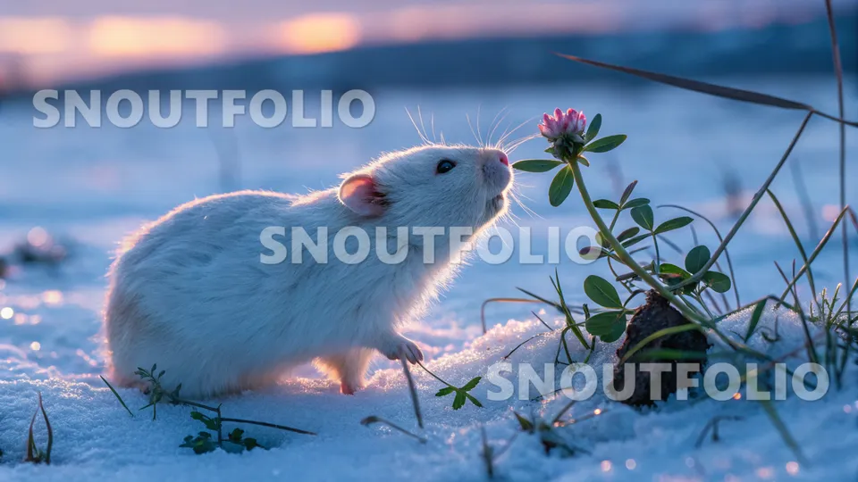 Majestic Gaze of the Glowbloom Winter White Hamster