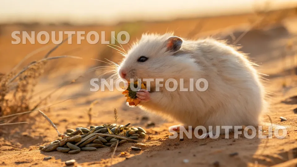 Elegant Flare of the Pearl Syrian Hamster