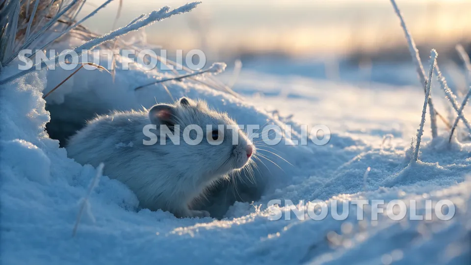 Cheerful Aura of the Frostpetal Winter White Hamster