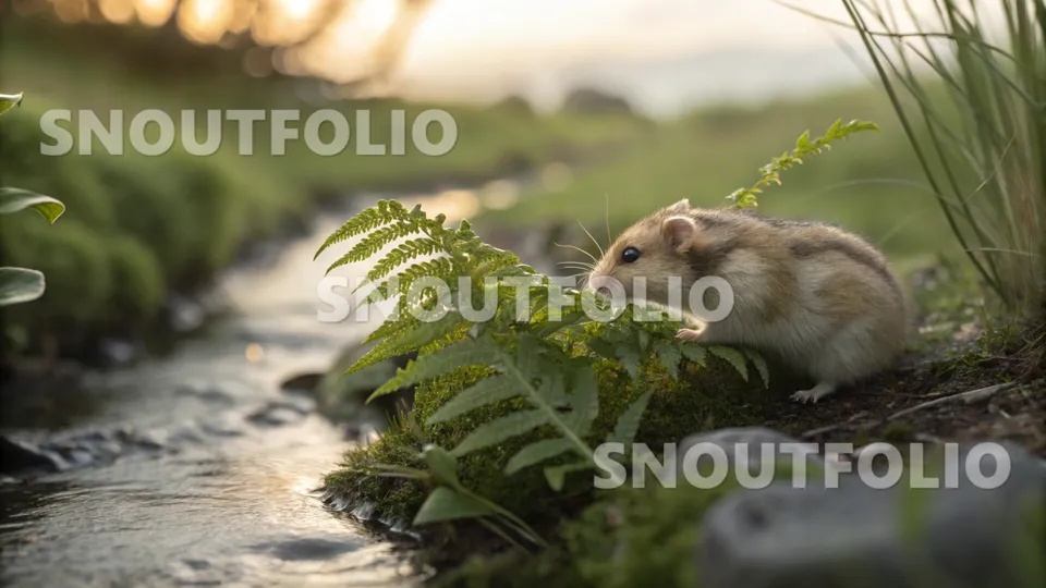 Elegant Portrait of the Dawn Veil Hamster