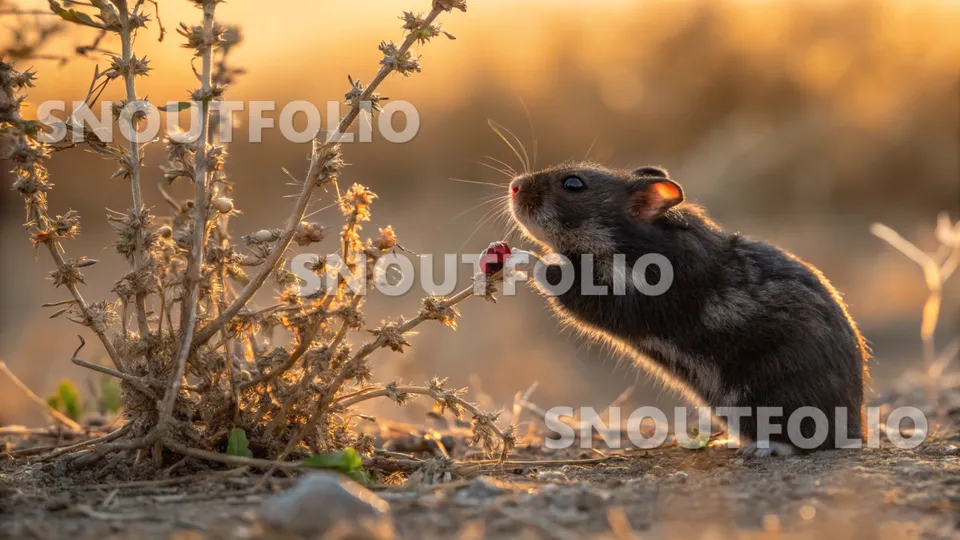 Witty Wanderer of the Ebony Whisker Hamster