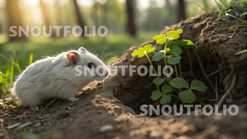 Graceful Aura of the Opal Winter White Hamster