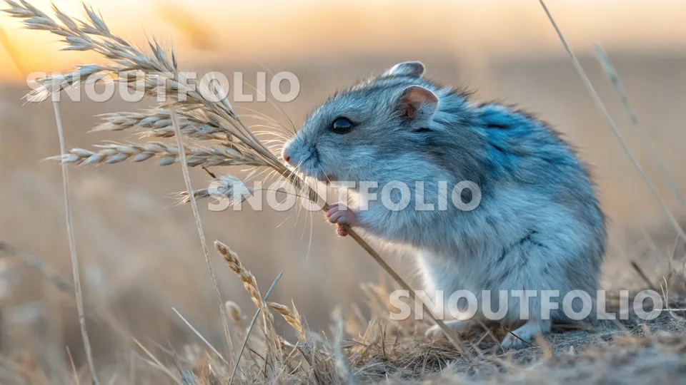 Bold Stride of the Cobalt Roborovski Hamster