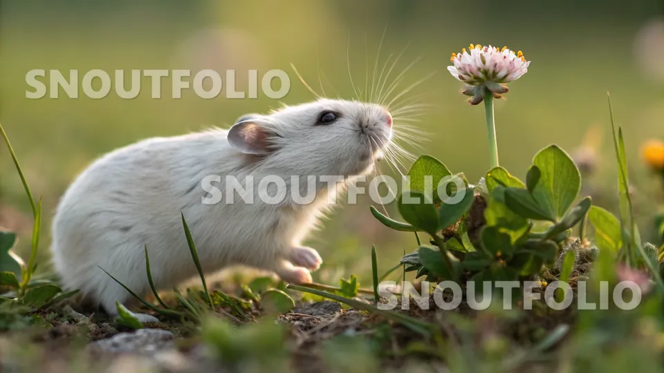 Radiant Wanderer of the Ivory Winter White Hamster