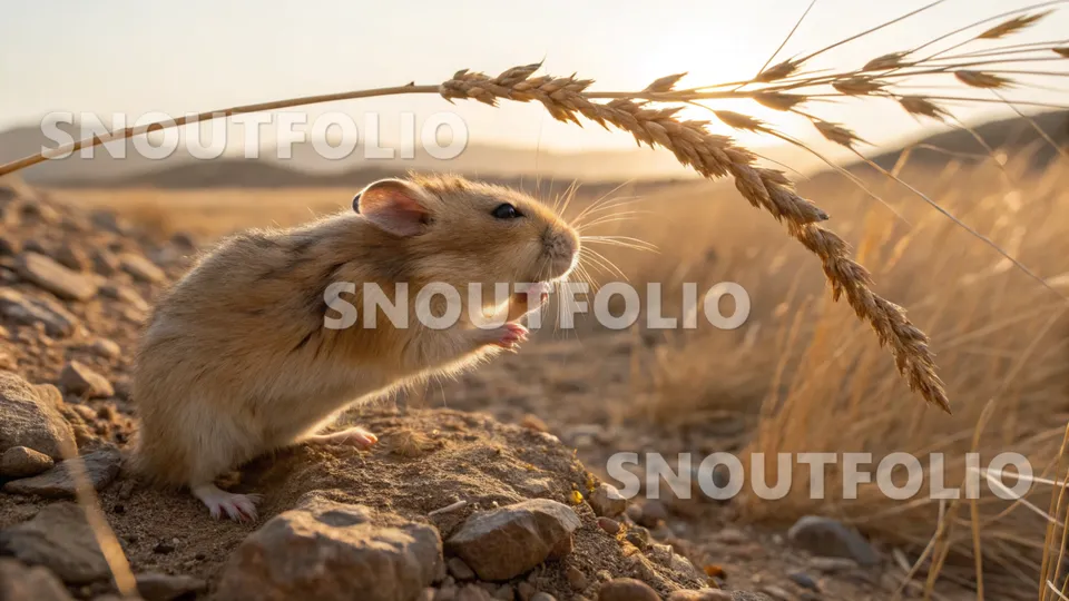 Serene Whiff of the Blonde Roborovski Hamster