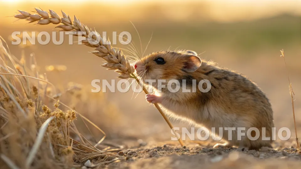 Witty Charm of the Amber Roborovski Hamster
