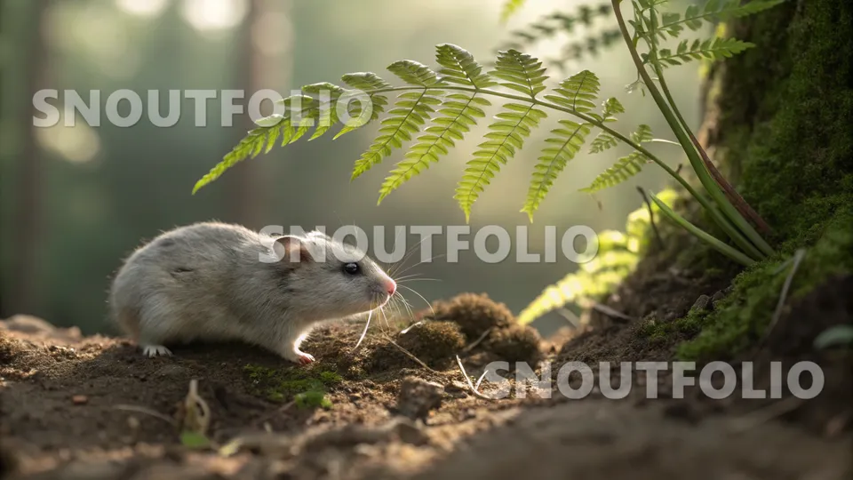 Gentle Pose of the Frosty Dwarf Hamster