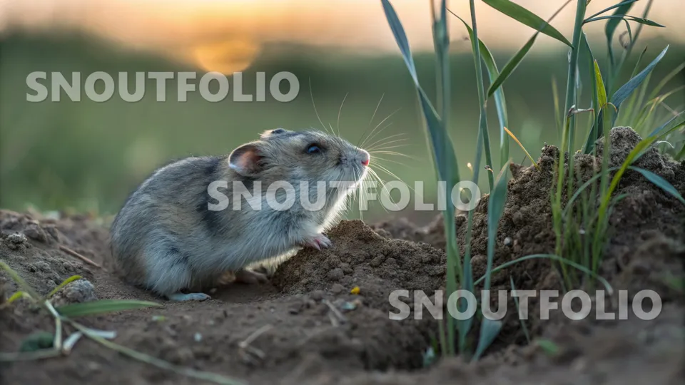 Graceful Silhouette of the Twilight Dwarf Hamster