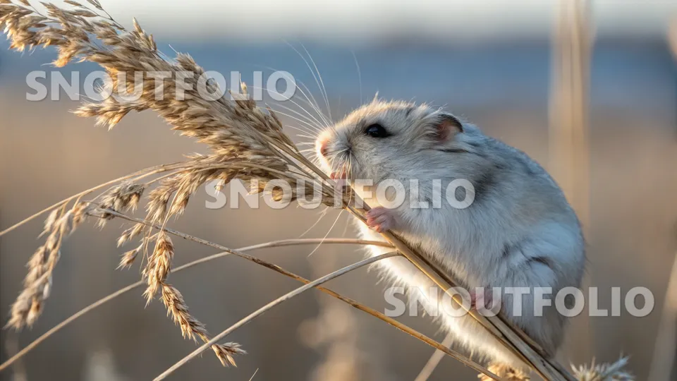 Wild Presence of the Pearl Roborovski Hamster
