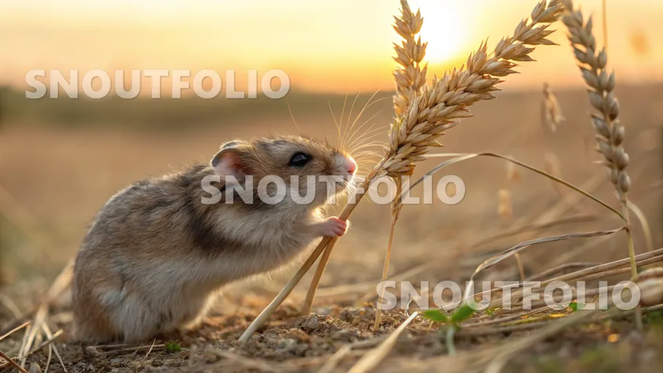 Vivid Essence of the Sienna Roborovski Hamster