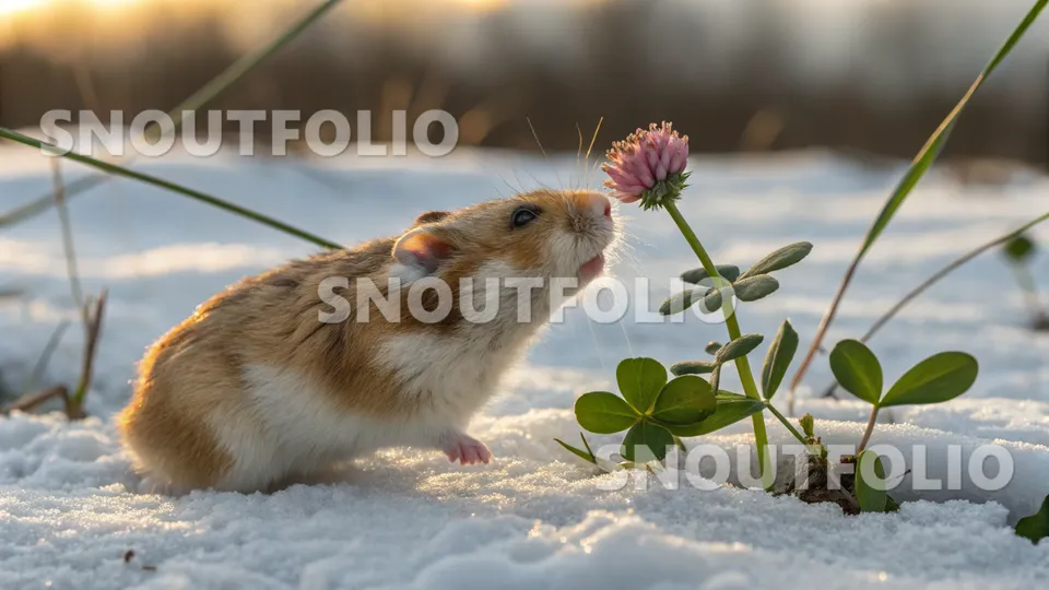 Radiant Memory of the Amber Winter White Hamster