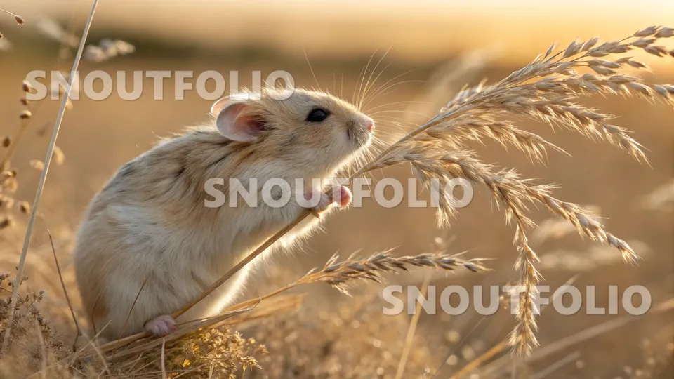 Playful Aura of the Cream Roborovski Hamster