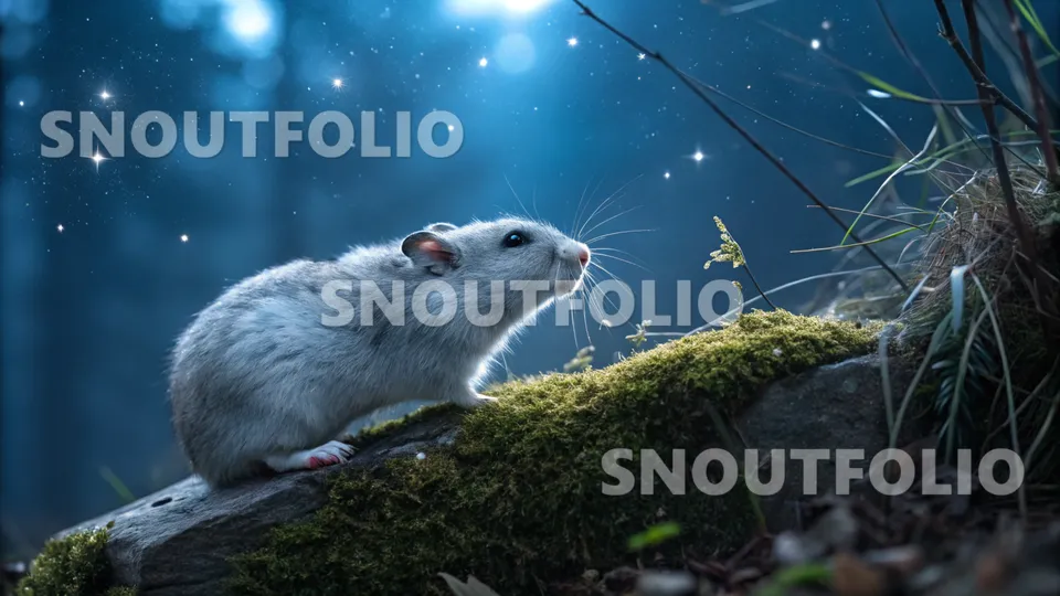 Bold Sight of the Moonlit Campbell’s Hamster