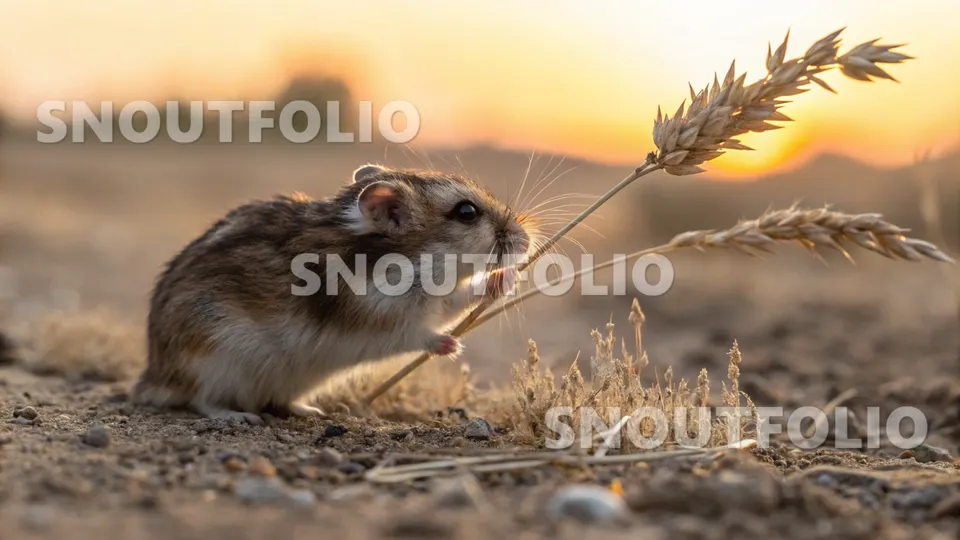 Serene Echo of the Velvet Roborovski Hamster