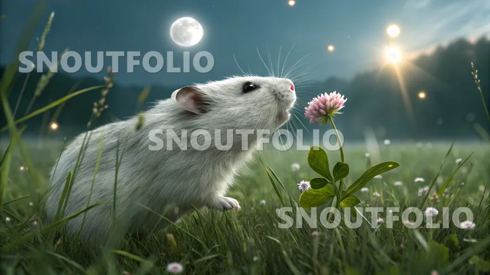 Bold Essence of the Moonlit Syrian Hamster