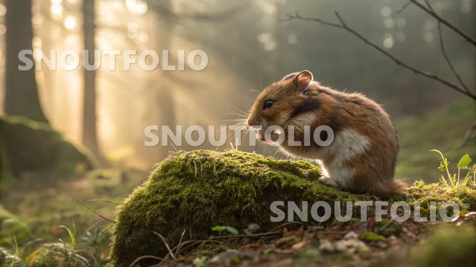 Curious Silhouette of the Cocoa Campbell’s Hamster