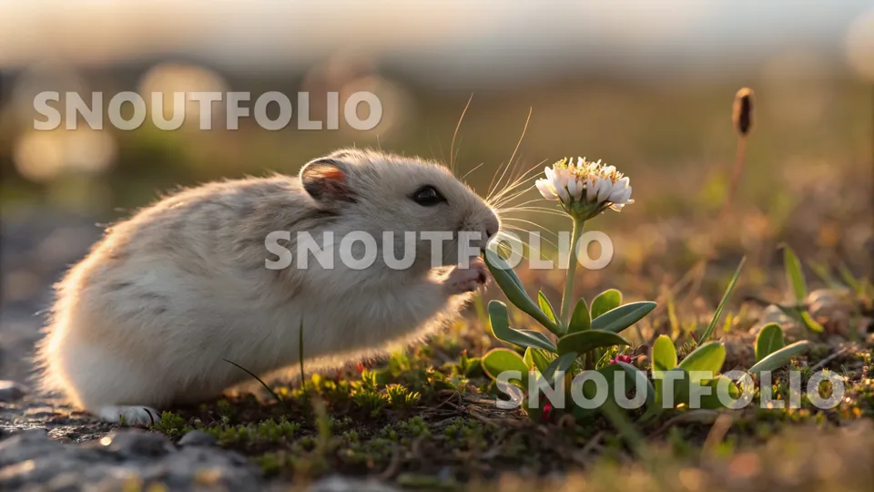 Bright Whimsy of the Velvet Winter White Hamster