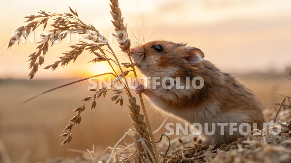 Radiant Echo of the Amber Roborovski Hamster