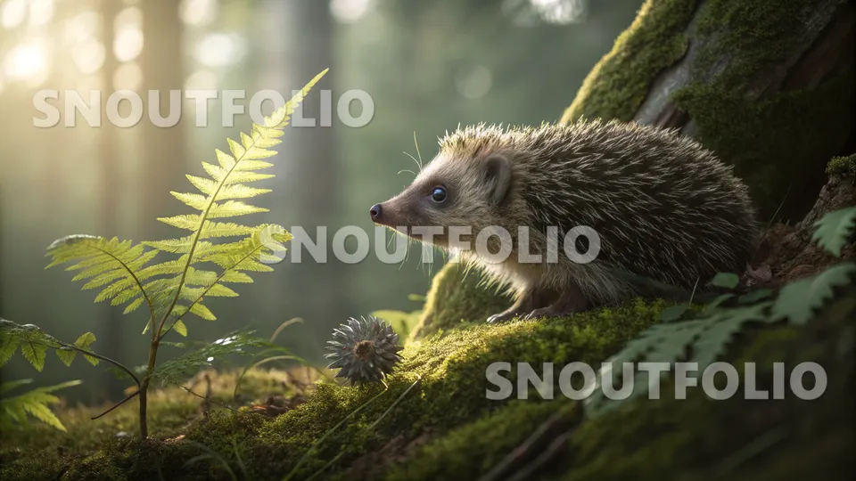 Playful Portrait of the European Hedgehog