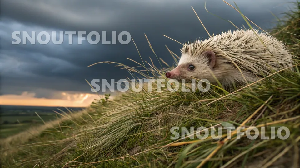 Vivid Pose of the Hugh’s Hedgehog