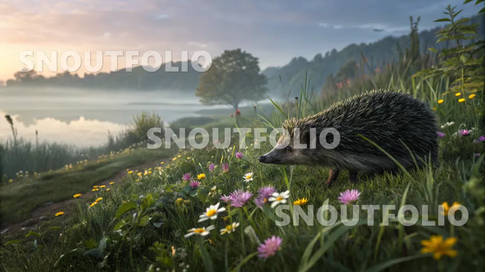 Majestic Pose of the Indian Hedgehog