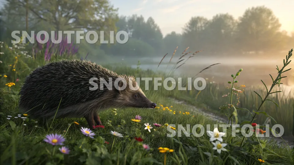 Playful Flare of the Indian Hedgehog